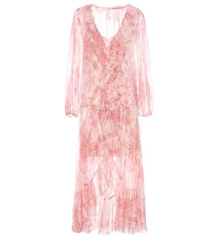 Zimmermann Winsome Ruffle Robe Silk Dress