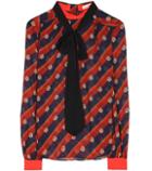 Gucci Veddar Striped Silk Blouse