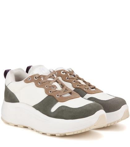 Eytys Jet Combo Suede-trimmed Sneakers