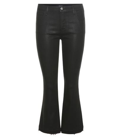 J Brand Selena Mid-rise Cropped Coated Jeans