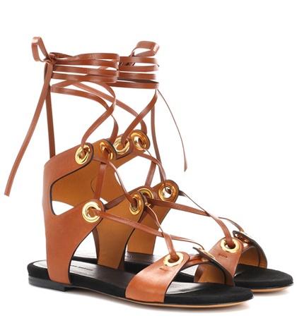 Isabel Marant Jaysta Lace-up Leather Sandals