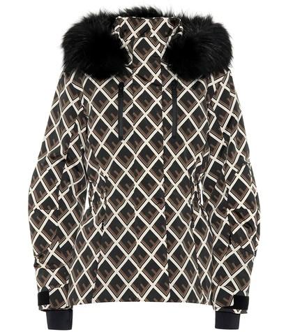 Valentino Printed Fur-trimmed Ski Jacket