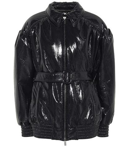 Miu Miu Belted Faux Leather Jacket