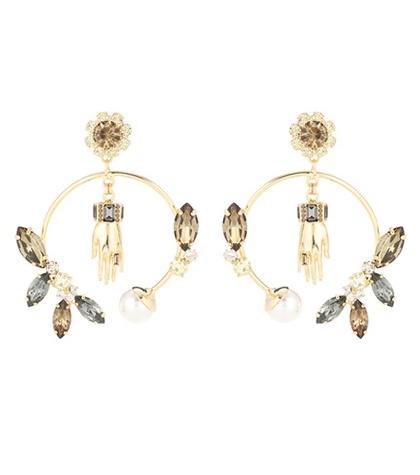 Gucci Embellished Hoop Earrings