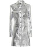 Calvin Klein 205w39nyc Metallic Leather Shirt Dress