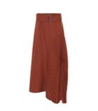 Victoria Beckham Belted Wool Skirt
