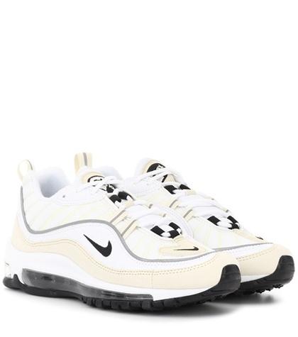 Adidas Originals Air Max 98 Leather-trimmed Sneakers