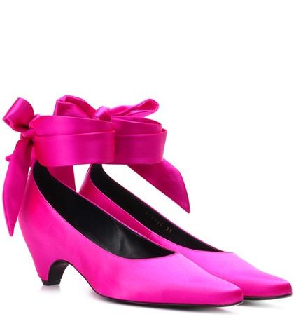 Stella Mccartney Bow-tied Satin Pumps
