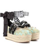 Saint Laurent Brocade Platform Espadrilles