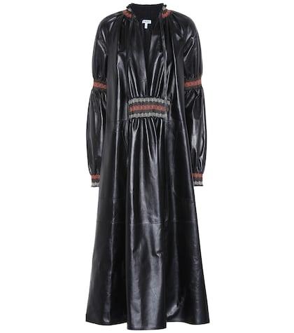Celine Eyewear Leather Midi Dress