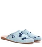 Ancient Greek Sandals Pasoumi Denim Slippers