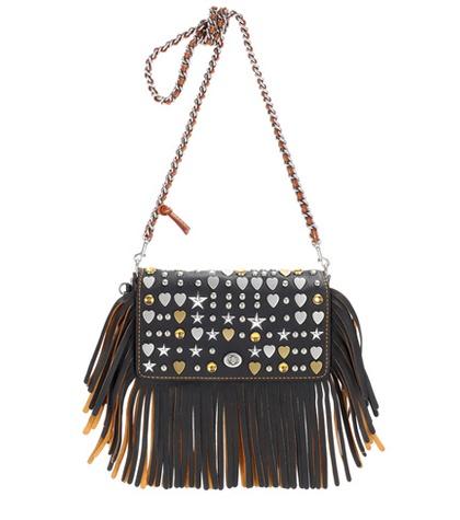 Paige Embellished Leather Shoulder Bag