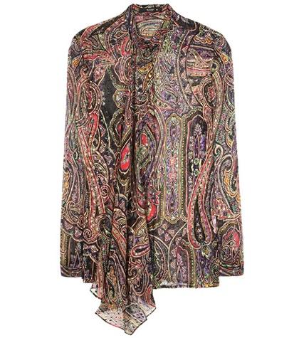 Etro Fil Coupé Printed Silk-blend Blouse