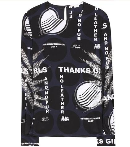 Stella Mccartney Embellished Silk Top