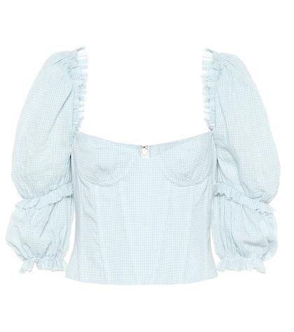 Brock Collection Exclusive To Mytheresa – Oceanic Gingham Cotton Top