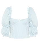 Brock Collection Exclusive To Mytheresa – Oceanic Gingham Cotton Top