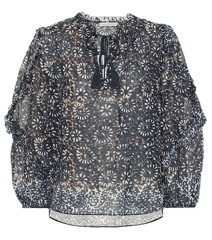 Ulla Johnson Lillian Printed Cotton Blouse