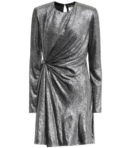 Saint Laurent Silk-blend Lamé Minidress