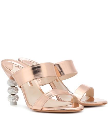 Sophia Webster Rosalind Jumbo Crystal Leather Mules