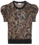Saint Laurent Printed Mohair And Wool-blend Sweater