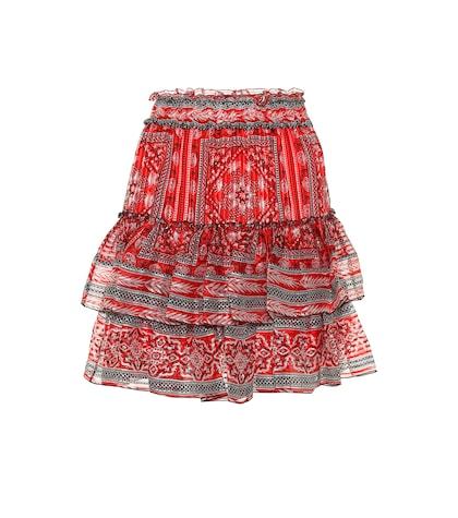 Isabel Marant Erine Printed Silk Miniskirt