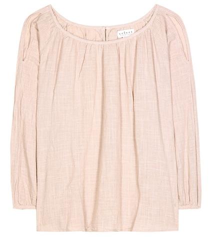Velvet Marcelle Cold-shoulder Cotton Top