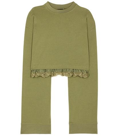 Self-portrait Cropped Jersey Sweatshirt