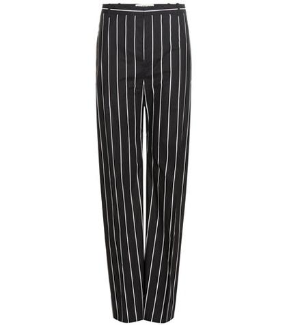 Balenciaga Striped Cotton Trousers