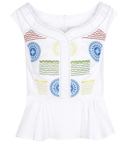 Peter Pilotto Iris Embroidered Top