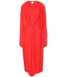 Aquazzura Plissé Jersey Midi Dress