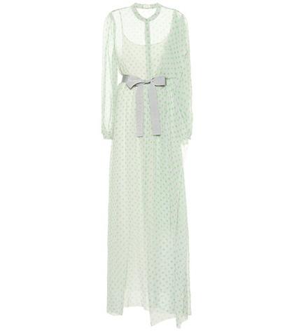 Calvin Klein 205w39nyc Polka-dot Silk Maxi Dress