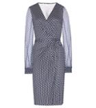 Maison Kitsun Sigourney Two Printed Silk Wrap Dress