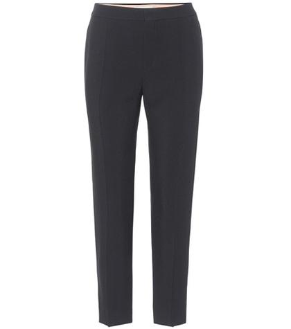 Chlo Cropped Crêpe Trousers
