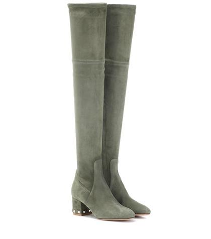 Rag & Bone Valentino Garavani Rockstud Suede Over-the-knee Boots