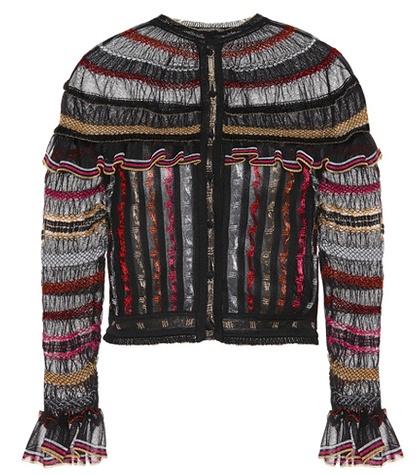 Alexander Mcqueen Metallic Silk-blend Cardigan