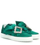 Saks Potts Sneaky Viv' Embellished Satin Sneakers