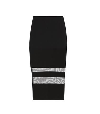 By Malene Birger Mesh Stripe Pencil Skirt