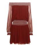 Burberry Silk Off-the-shoulder Mini Dress