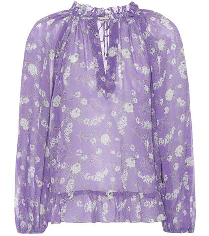 Ulla Johnson Rosine Floral-printed Silk Blouse