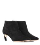 Carolina Herrera Mira Pearl Suede Ankle Boots