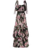 Alexander Mcqueen Floral-printed Silk Gown