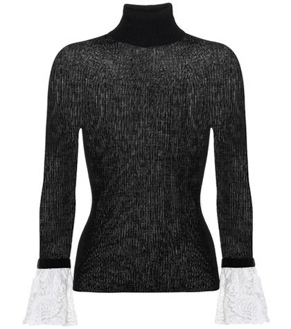 Philosophy Di Lorenzo Serafini Lace-trimmed Turtleneck Sweater