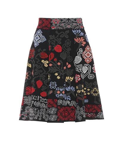 Alexander Mcqueen Silk-blend Skirt