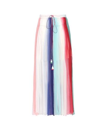 Valentino Silk Crépon Maxi Skirt