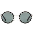 Valentino Crystal-embellished Round Sunglasses