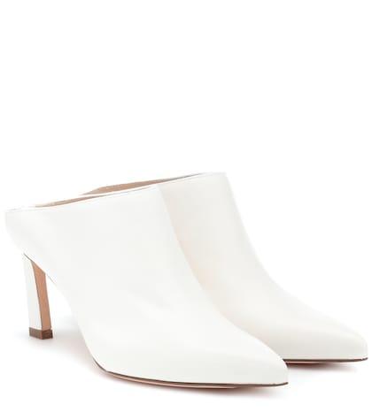 Stuart Weitzman Mira 75 Leather Mules