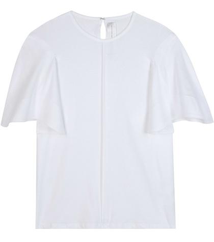 Victoria Victoria Beckham Circle Sleeve Cotton T-shirt