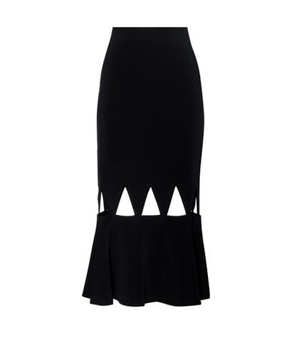 David Koma Cut-out Crêpe Skirt