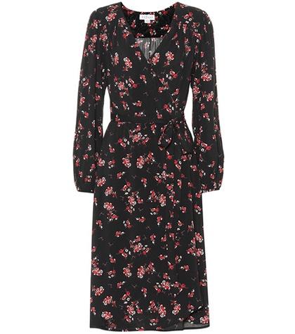 Velvet Pomona Floral Crêpe Wrap Dress