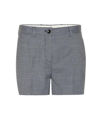 Miu Miu Wool-blend Houndstooth Shorts